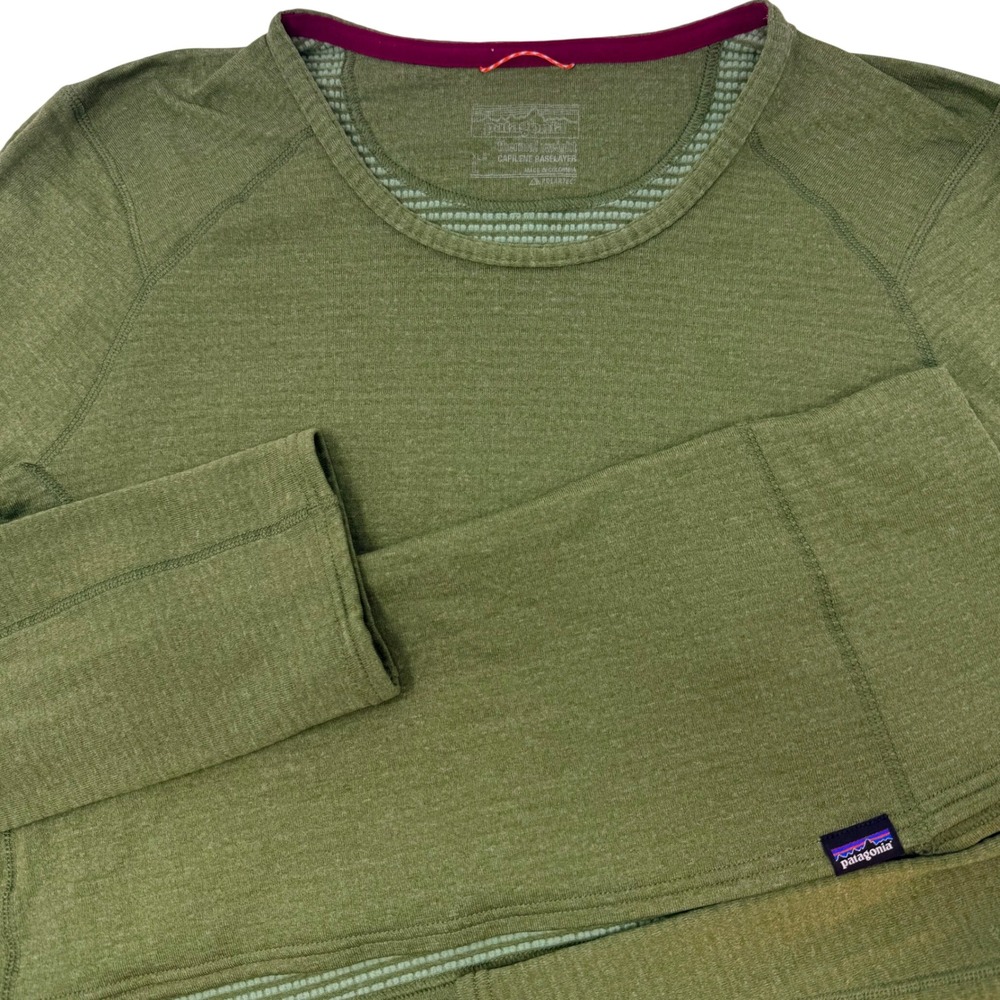 Patagonia Capilene Thermal Weight Baselayer Womens XL Top Olive Green Polartec